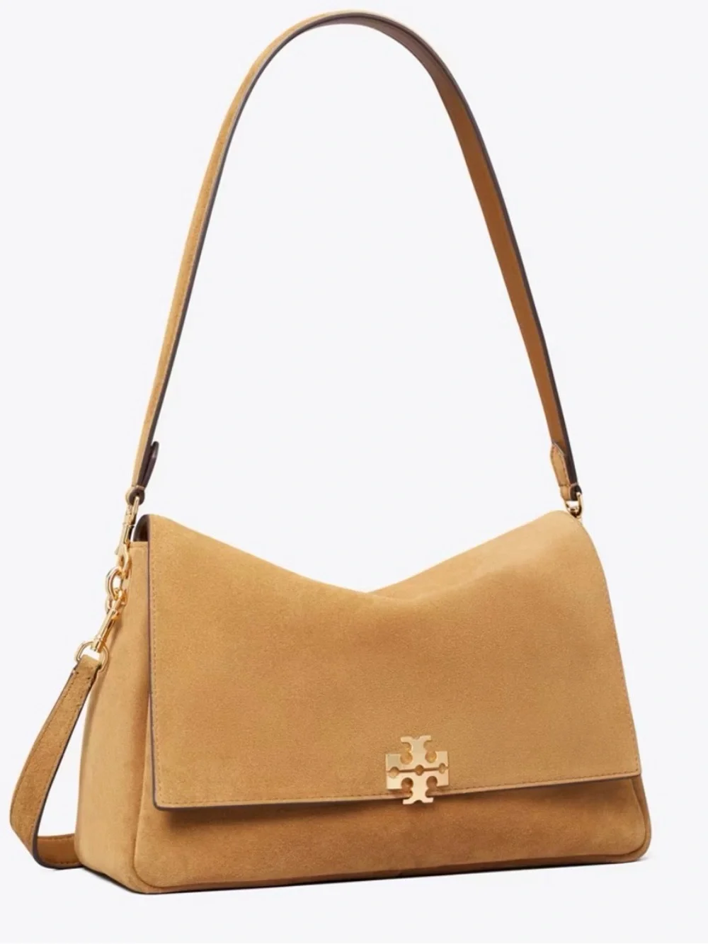 🤍New Tory Burch Charlie Suede Shoulder Bag in Toffee